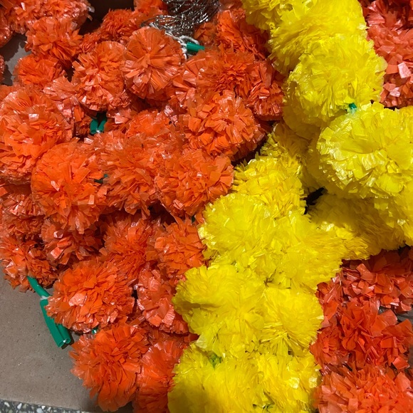 Artificial Marigold flower for decoration. 10 PCs - Picture 2 of 6